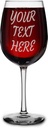 Personalized Your Text Here Laser Engraved Stemmed Wine Glass 16 oz. Custom Drinking Glass Gifts for Him, Her