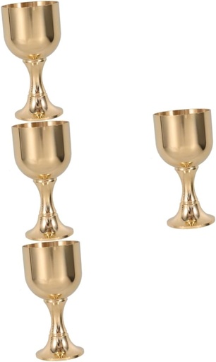 [BRSRAAQLBMHW2HLL] BESTOYARD 4pcs Traditional Vintage Copper Goblet Elegant Retro Liquor Cup for Wine Decorative High Footed Design for Parties Weddings and Special Occasions