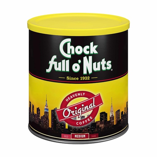 [BRSWKYY7CJYQAETU] Chock Full o’Nuts Original Roast, Medium Roast Ground Coffee – Gourmet Coffee Beans – Smooth, Full-Bodied and Rich Coffee (30.5 Oz. Can)