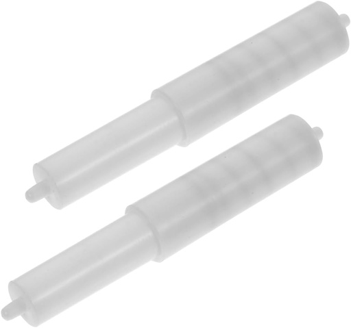 [BRSRO2YLCADRGELX] Homoyoyo White Toilet Paper Holder Spring Loaded Toilet Paper Rod Plastic Roller Replacement Rod for Homeowners, Maintenance Staff for Hotel/Home/Office Bathroom Renovation, Recessed Holder 5.7Inch