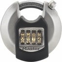 Master Lock Heavy Duty Disc Padlock [Combination] [Stainless Steel] [Outdoor] M40EURDNUM - Best Used for Storage Units, Sheds, Garages, Trailers and More