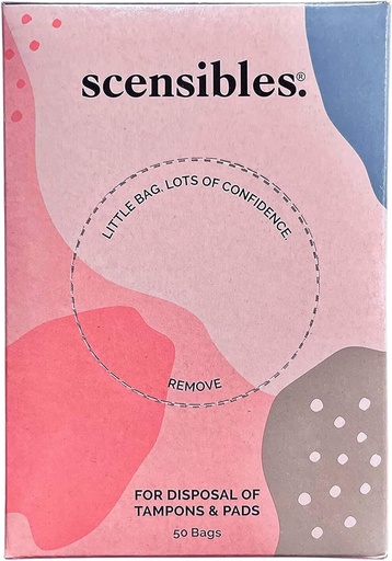 [BRSWIYYZDIMBC3QV] Personal Care Disposal Bags (50 Count) - For Tampons, Pads, Liners, Condoms & More - Discreet, Hygienic & Odor-Reducing Disposal Solution