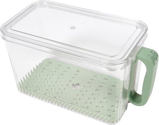 [BRSREFL2AFYGGH36] Bread Storage Container for Fridge Sealed Bread Box Lid Plastic for Toast Buns and Vegetables Kitchen Organizer