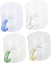 4Pcs Decorative Glass Tea Cups for Home Tea House Sake