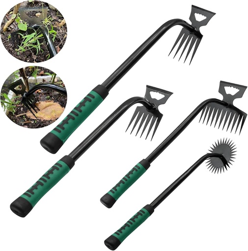 [BRSRAZYLOYMQKFD4] 4 Pack Uprooting Weed Pulling Tools,Garden Hand Weeder Tools, Manual Multifunctional Weeders Gardening Tools for Yard and Garden