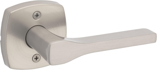 [BRSREZIQOQIB4GYY] Kwikset Tripoli Lever Dummy Door Handle, Single Sided for Closets, French Double Doors, and Pantry, Satin Nickel Non-Turning Reversible Interior Push/Pull, with Microban Protection (Pack of 6)