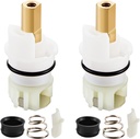 RP25513 faucet stem assembly Replacement Kit for two handle faucet repair kit with RP24096 Cartridge RP4993 Seats Springs RP24097 1/4 Turn stop, 2 Pack