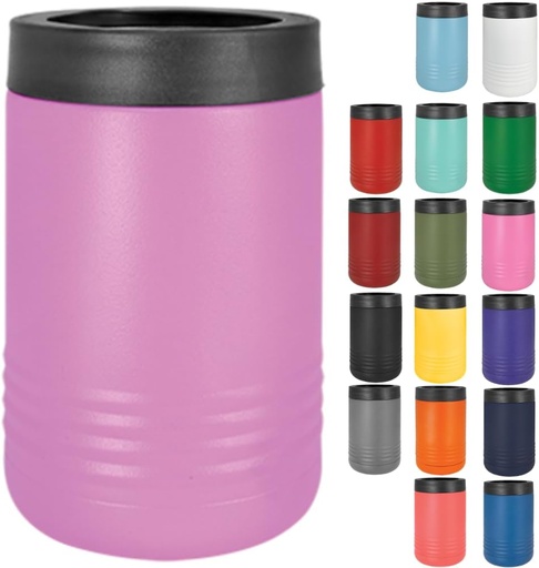 [BRSREHAPO56Q42D5] Light Purple Insulated Can Cooler - 12 Oz and 16 Oz Design for Metal Cans - Ergonomic Design to Cool Drinks - Portable Chiller for Beer, Soda and Energy Drink Cans