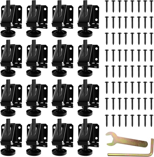 [BRSRMHQ2OF5Q42YV] LOSCHEN 16 PCS Heavy Duty Adjustable Leveling Feet for Furniture,Hexagon Nuts Lock Furniture Legs Levelers,for Table, Cabinets, Workbench,Shelving Units and More
