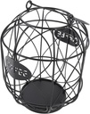 Coffee Pod Holder Organizer,Coffee Capsule Storage Basket Coffee Bar Accessories Weighted Base Iron Cage Type for Home Office (Black)
