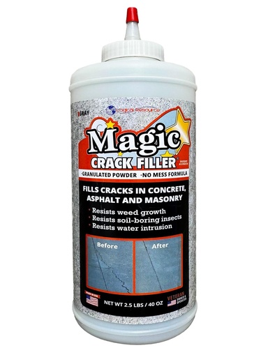 [BRSREGL3OV7GGH3P] Gray Concrete Magic Crack Filler 2.5LB Bottle, Repair Any Crack in Driveway Patio Concrete, Easy Install No-Tool Application, No Mess Solution,