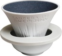 Mt. Fuji Ceramic Coffee Filter - Made in Japan - Reusable Dripper - White