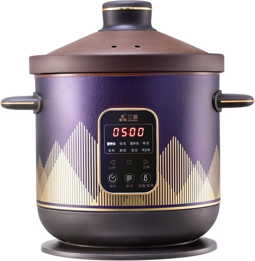 [BRSRMBT7OIMWKDTV] 6L Electric Stew Cooker with Ceramic Pot, 8 Smart Presets & Touch Panel, 24H Timer & Keep Warm, Herbal Soup & Tonic Maker for Home and Restaurant – Model TGD60-SA30