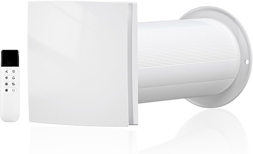 [BRSREHY3BN6QOGY2] LINGGONGAIR Room Ventilation Fan 4-inch 5W EC Motor, Two-Way Wall Exhaust Fan with Ceramic Filter & Reversible Remote, Suitable for Home, Attic, Garage, Company, and Air Circulation