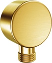 HammerHead Showers Solid Metal Drop Ell Wall Mount Elbow, 1/2" Shower Hose Connector, Round Handheld Shower Head Elbow Adapter, Shower Drop, Brushed Gold