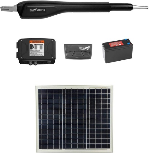 [BRSWYYAFOYFAKH3X] Mighty Mule MM571W Solar Package - Heavy Duty Single Smart Gate Opener (30 Watt Solar Panel)