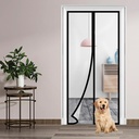 Transparent Insulated Door Curtain，Skloopearg Magnetic Thermal Door Screen Auto Closer Fits Doors Up to 36" x 82", to Keep Warm in Winter Cool in Summer for Air Conditioner Room, Kitchen, Bedroom
