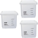 Lurrose 3pcs Airtight Plastic Spice Storage Canister Food Container for Grains Nuts Snacks and Tea and Organizer