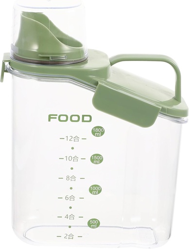 [BRSREH36DIMWAAD7] Airtight Cereal Storage Container Food Grade Kitchen Canister with Wide Mouth and Ergonomic Design Large Capacity Grain Holder for Pantry Rice Nuts Seeds and Tea Storage