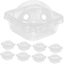 iplusmile 50Pcs Clear Dome Packaging Boxes for Cupcakes Macarons Egg Yolk Bakery Dessert Containers with High Dome Lids for Creative Decoration and Secure Transport