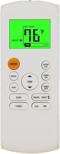 [BRSRMGT3DMHB6YLH] YING RAY Replacement Remote Control for Danby RG57H(B)/BGCE-M DPA120BCCWDB DPA120BEUWDB & Kogan KAPORAIR15MA & SharCool RG57B/BGE & Singer RG57A7/BGEF Room Air Conditioner