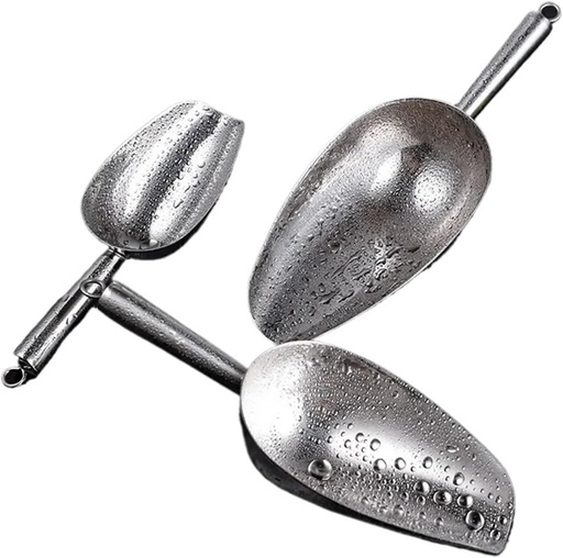 [BRSREEIBOR7WC3DD] 1PCS Stainless Steel Ice Scoop Spatula for Sugar, Flour, Ice and Candy - Choice for Wedding Bars, Party Buffets, Home Kitchens - Kitchen Tool with Ergonomic Handle(18.5cm)