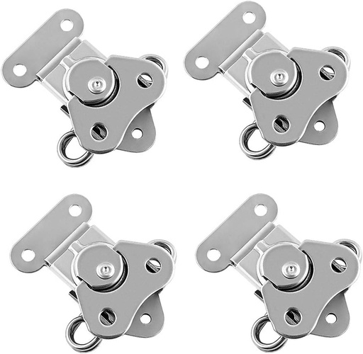 [BRSWYZY3CJ5AAF3V] QWORK Heavy Duty Stainless Steel Latch for Flight Cases and Equipment Boxes, 4 Pack 2" x 1-1/2", High Working Loads, Excellent Anti-Corrosion