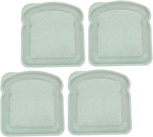 [BRSREH3RC5YWO3LZ] Healifty 4pcs Sandwich Boxes Leakproof Toast Storage Containers Portable Lunch Boxes for Outdoor Picnic Kitchen Home Use