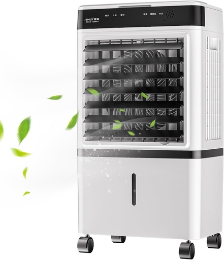 [BRSRA2QCCANQO3I7] Cooling Fan/ Evaporative Air Cooler with Remote, Portable Air Conditioners Fan, Swamp Cooler with 14L Tank, 3 Speeds, 12H Timer, Tower Fan for Room Office Garage Indoor Outdoor Use(65cm(25.59in))