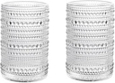 Vintage Hobnail Drinking Glasses Set of 2, 15oz Embossed Water Tumblers for Cocktails, Whiskey, and Beer (Set Of 2)