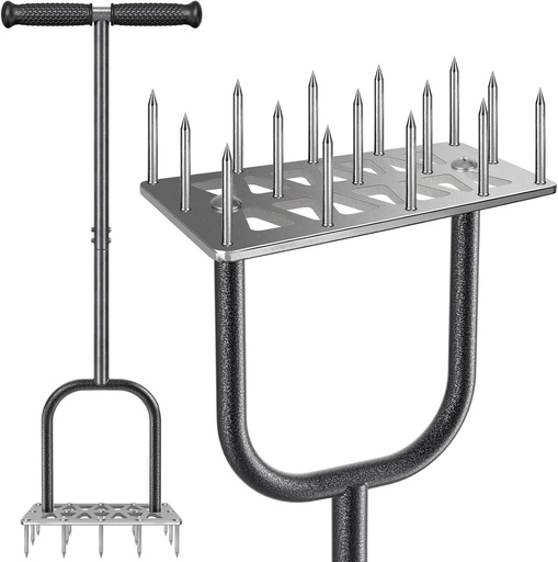 [BRSRAZY3O4IQKELZ] Dolibest Lawn Aerator Spike, Manual Lawn Aerator Tool with 15 Stainless Steel Spikes, Spike Lawn Air Aerator with Non-Slip Grip Handle, Grass Aerator Tool for Loosening Soil and Improving Lawn Health