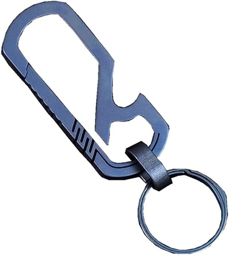 [BRSWGH37BAHQ433G] Ultralight Aviation Titanium Anti-Lost Carabiner Multitool Bottle Opener Creative Keychain 26mm Titanium Key Ring