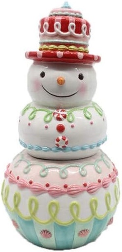 [BRSWYBAYCMDR6ELF] December Diamonds Snowman Cookie Jar Figurine