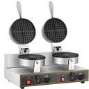 Commercial Waffle Maker - Double Head Stainless Steel Waffle Maker | 110V 2400W Waffle Iron Nonstick Muffins Baking Machine for Bakery Household