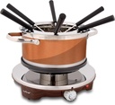 NutriChef Electric Chocolate Fondue Maker Set - 1000W Warmer Machine Kit 1 Quart Nonstick Stainless Steel Melting Pot w/LED Light, 6 Dipping Forks, Melts Cheese Chocolate Candy Sauce Dip PKFNMK25