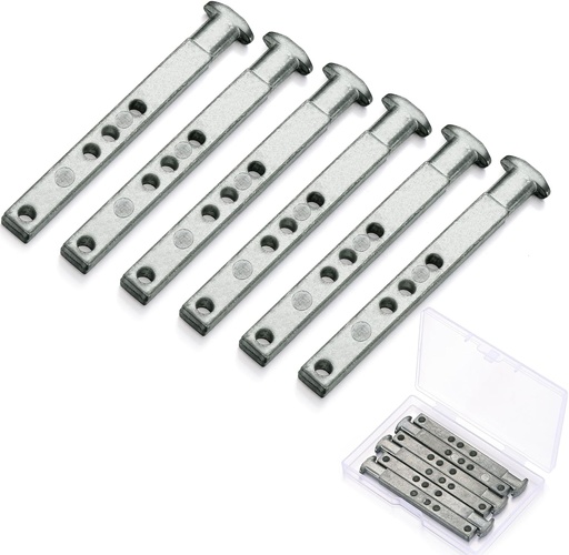 [BRSREFDQBV4G2DQ6] Zonon 6 Pack 4 Hole Die Cast T Shaped Pivot Bar Mental Window Pivot Bar Sturdy Window Replacement Parts for Home Replacement, 3 Inches