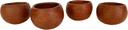 Red Clay Mezcal Copitas - Handmade in Oaxaca, Mexico - Pack of 4 (Round)