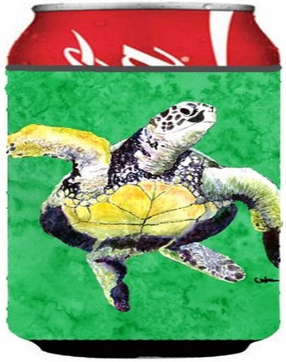 [BRSWIGY6ORYWOAD6] Caroline's Treasures 8671CC Turtle Can or Bottle Hugger Cooler Washable Drink Sleeve Collapsible Beverage Insulated Holder, Can Hugger, Multicolor