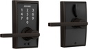 Schlage FE695 CEN 716 LAT Touch Century Lock with Latitude Lever, Electronic Keyless Entry Lock, Aged Bronze