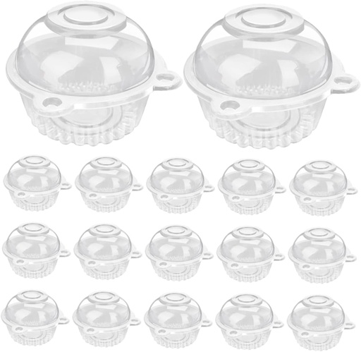 [BRSREYAQC4FAO2TH] ABOOFAN 100pcs Clear Disposable Cupcake Containers with Lids Individual Dessert Packaging Boxes for Muffins Cakes and for Parties and Events