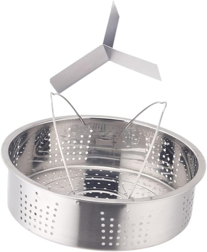 [BRSRAGAHPIPB6D3F] Eco-friendly Stainless Steamer Steamer Rack Steam Tray Sanitary Steaming Rack Double Handle Electric Cooker Compatible