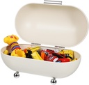 Multi Function Bread Storage Box Stylish Desktop Container for Household Use Sealed Food Holder with Rounded Edges for Kitchen Organization Vintage