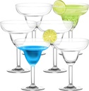 KOXIN-KARLU Classic 12 ounce Plastic Margarita Glasses Acrylic Glasses, set of 6 Clear