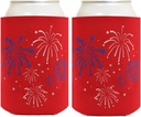 Fourth of July Accessories Fireworks 2-Pack Can Drink Thermocoolers