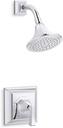 Kohler TS462-4V-CP Memoirs Series Deco Lever Handle and 2.5 GPM Showerhead, Stately Rite-Temp Shower Valve Trim, Polished Chrome