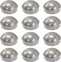 Chain Link Fence 3" (2 7/8" OD) Round Dome External Post Caps | Die Cast Aluminum Caps | Chain Link Caps | (Pack of 12)