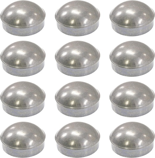 [BRSW2EINDMIRSELJ] Chain Link Fence 3" (2 7/8" OD) Round Dome External Post Caps | Die Cast Aluminum Caps | Chain Link Caps | (Pack of 12)