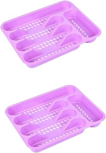 [BRSROAY5C4CRO23B] STOBAZA 2pcs Multifunctional Kitchen Organizers Dish Drainer Tableware Sorting Box Storage Rack Drain Plate for Tableware Random Color