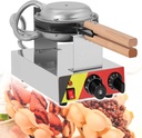 Commercial Bubble Waffle Maker, 1400W Egg Waffle Machine Bubble Waffle Iron with 180° Rotatable & Wooden Handles, 50-300℃ Adjustable,110V