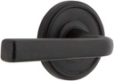 Ageless Iron Loch Rosette Passage with Lance Lever in Black Iron - Left Handed